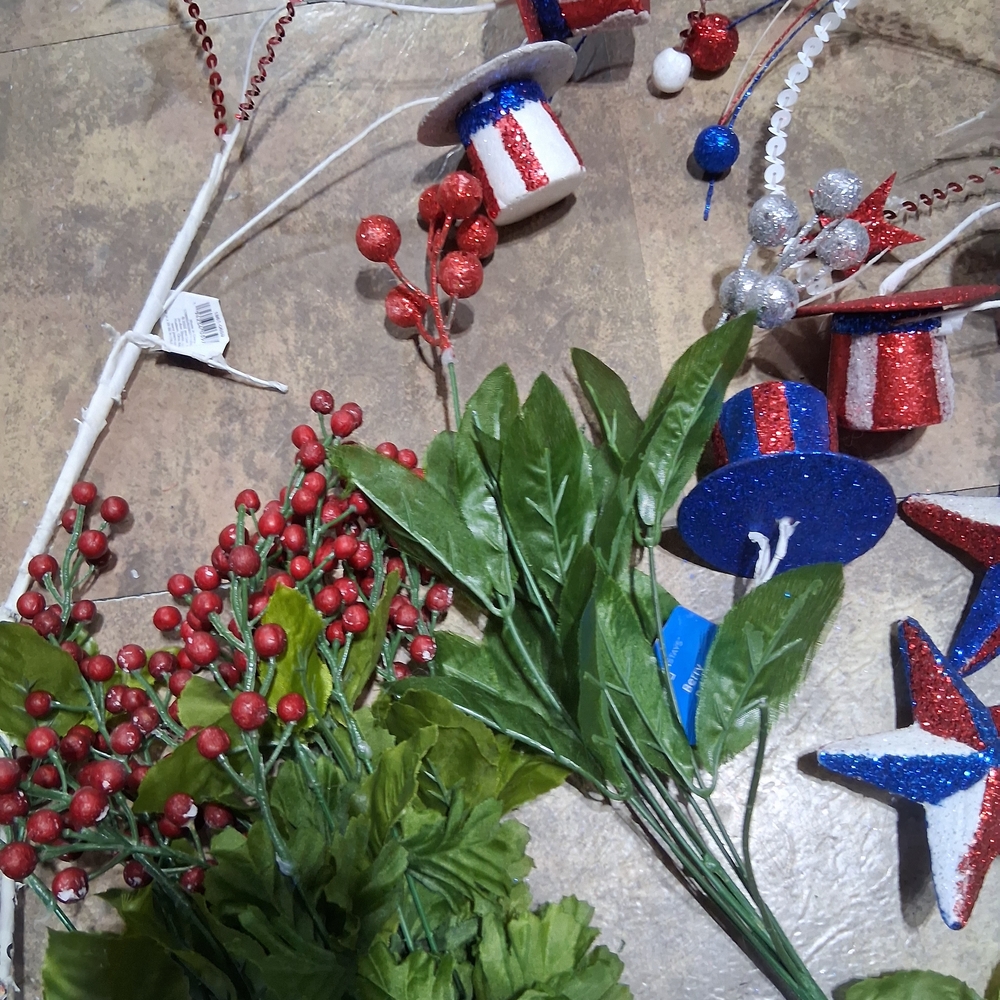 Patriotic Holiday Decoration Set with Red, Blue, and White Accents - Picture 3 of 3
